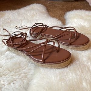 Nine West Candid Ankle Wrap Espadrille 